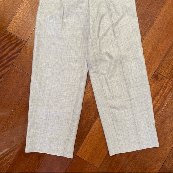 Cos NEW Wool Beige Pleated Straight Leg Trousers - Size 2 - Picture 4 of 6